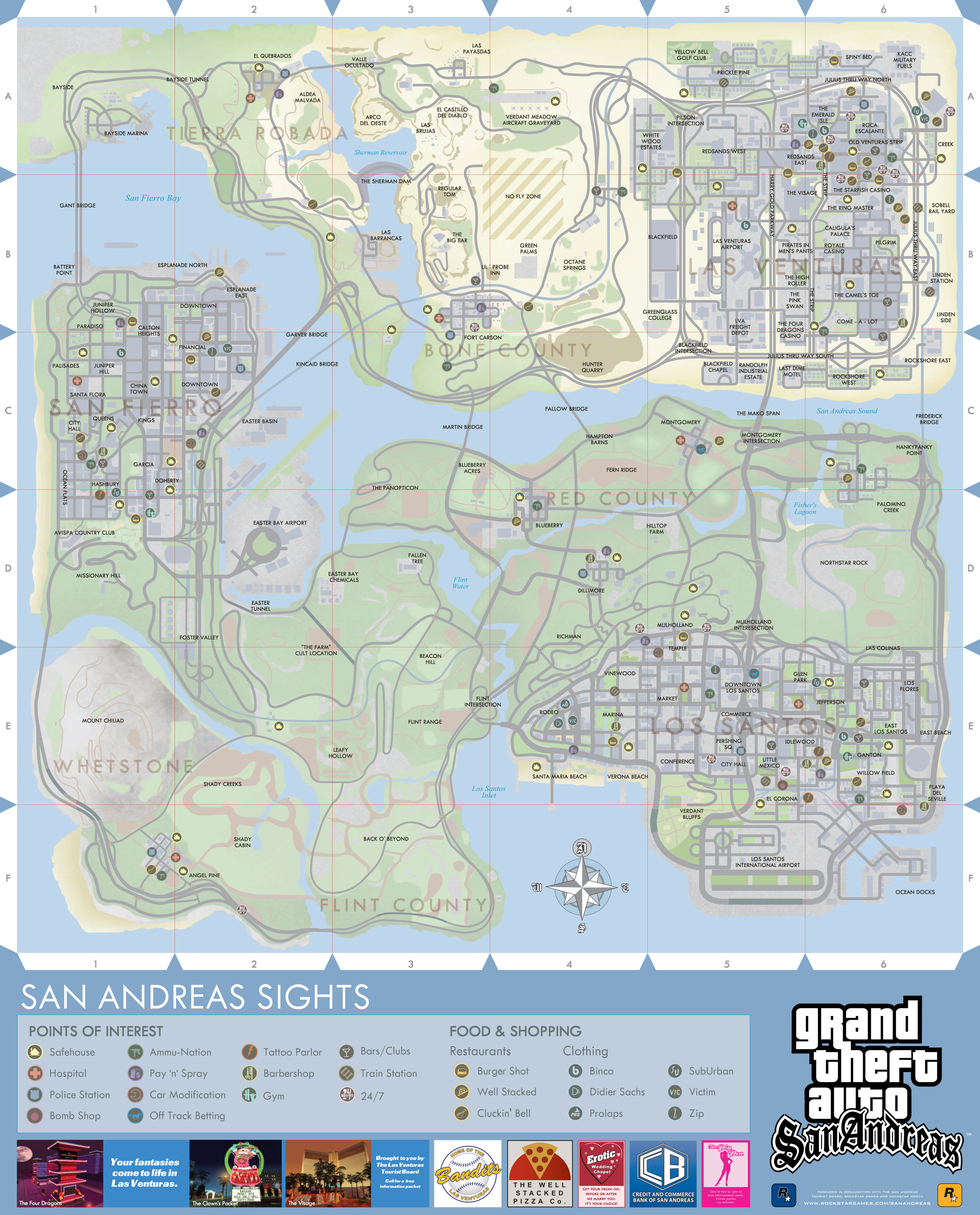 GTA 3 MAP (worn Print), This is a old print of a MAP for GT…